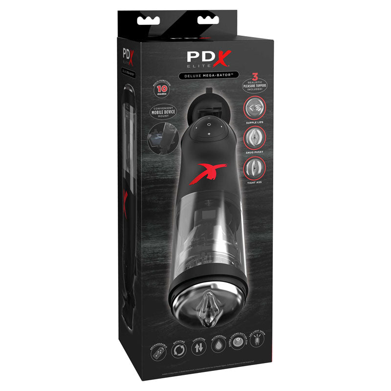 Pipedream PDX Elite Mega-Bator Spinning & Thrusting Masturbator w Mobile Device Holder