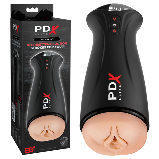Pipedream PDX Elite Fuck-Gasm Sucking & Vibrating Auto Stroker - Flesh