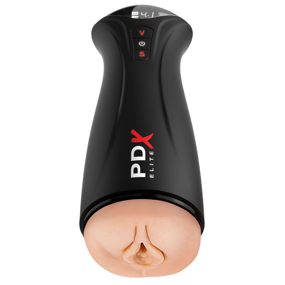Pipedream PDX Elite Fuck-Gasm Sucking & Vibrating Auto Stroker - Flesh