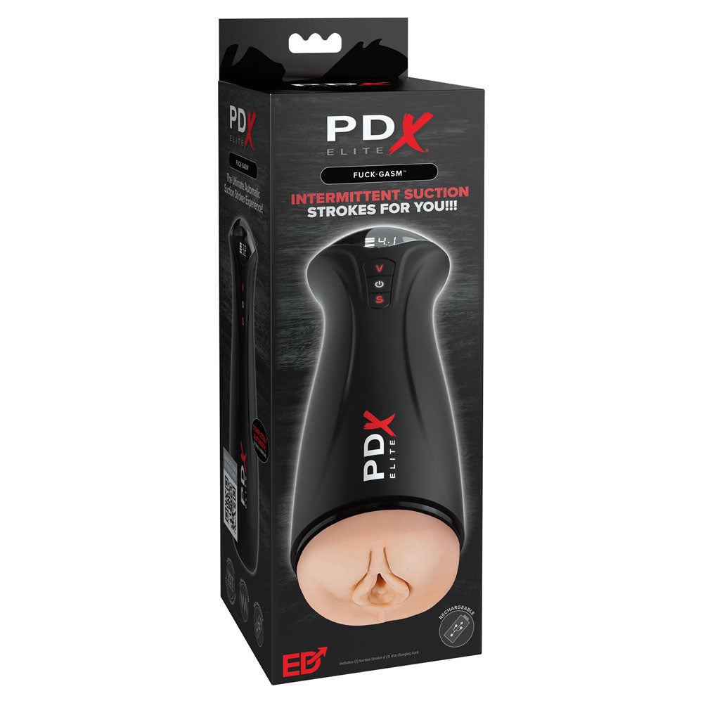 Pipedream PDX Elite Fuck-Gasm Sucking & Vibrating Auto Stroker - Flesh