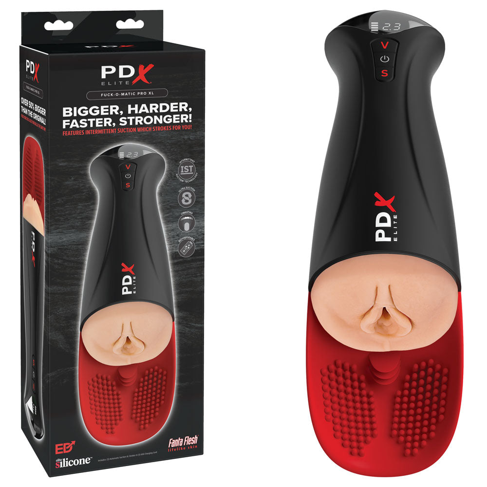 PDX Elite Fap-O-Matic Pro XL - Flesh Vibrating Suction Auto Stroker