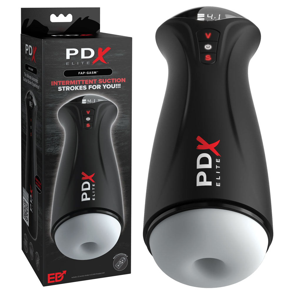 Pipedream PDX Elite Fuck-Gasm Sucking & Vibrating Auto Stroker - Frosted