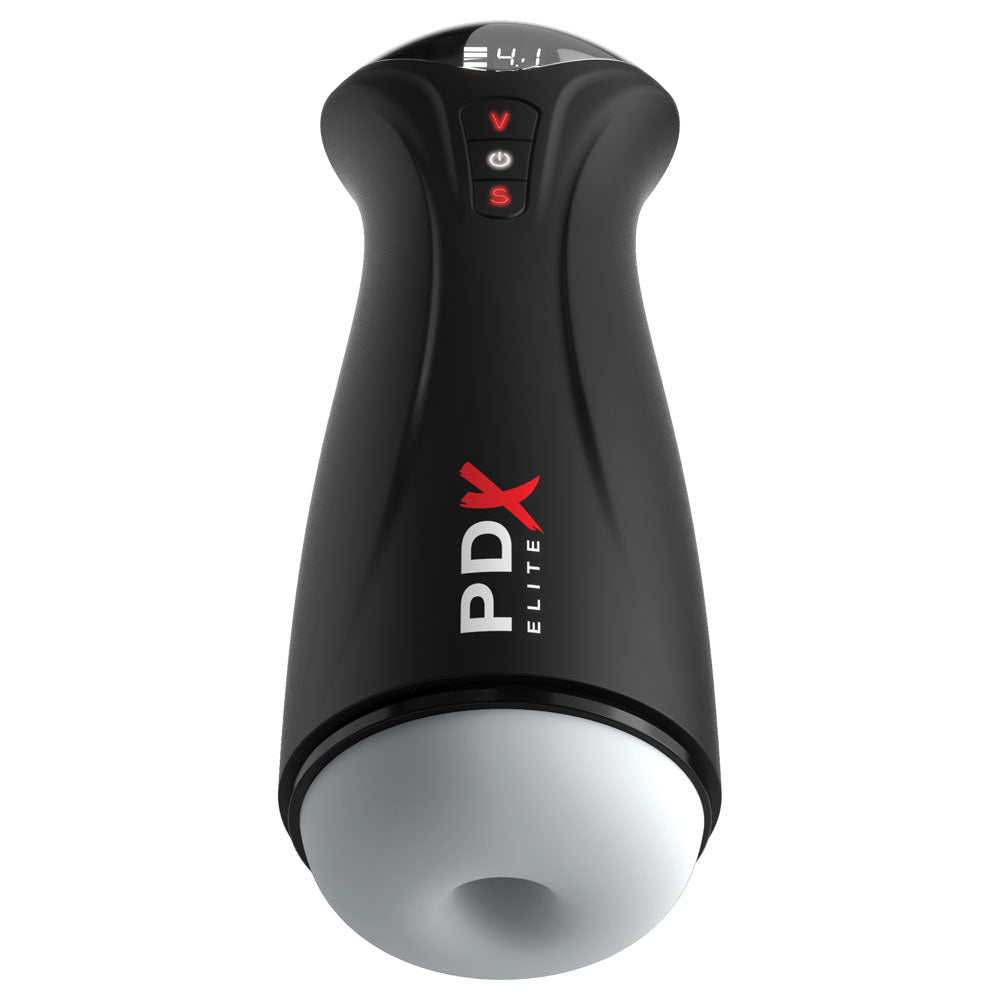 Pipedream PDX Elite Fuck-Gasm Sucking & Vibrating Auto Stroker - Frosted