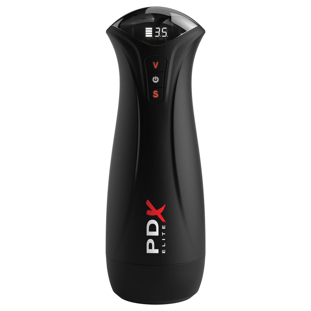 Pipedream PDX Elite Fuck-Gasm Sucking & Vibrating Auto Stroker - Frosted