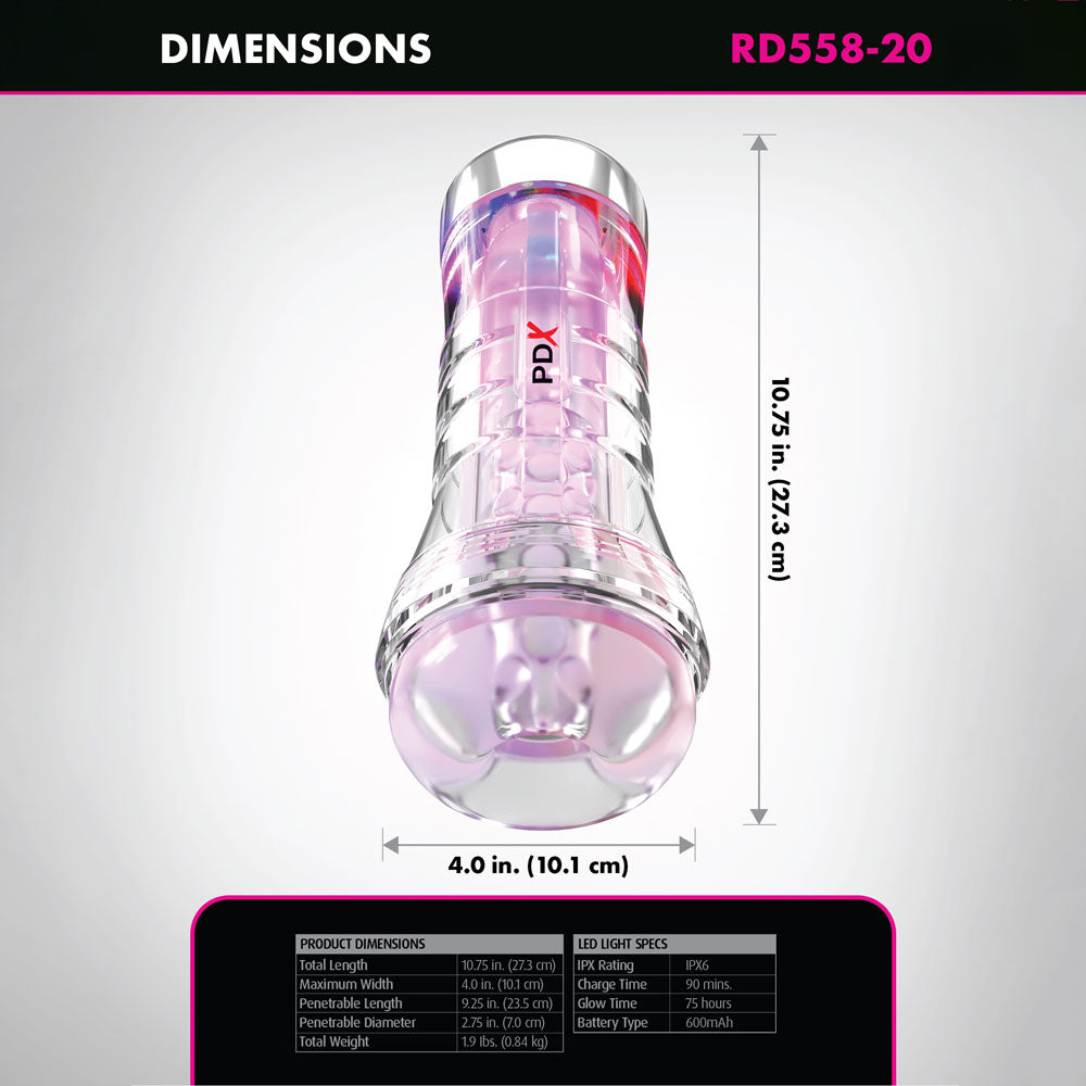 Pipedream PDX Elite ViewTube XXL LED Stroker