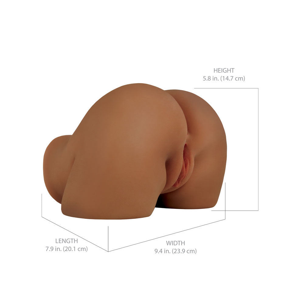 Pipedream PDX Elite Shake That Ass - Brown Vibrating Mega Masturbator