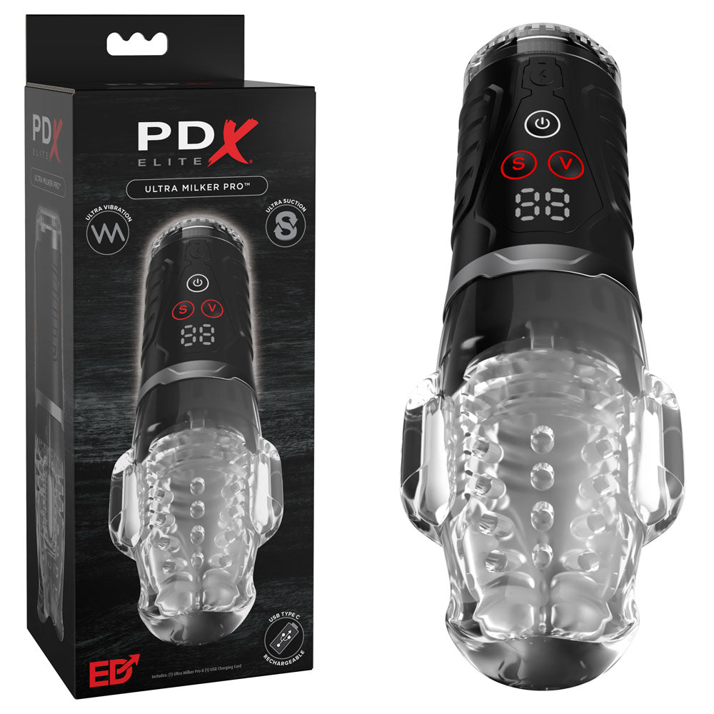 Pipedream PDX Elite Ultra Milker Pro Vibrating & Sucking Auto Stroker