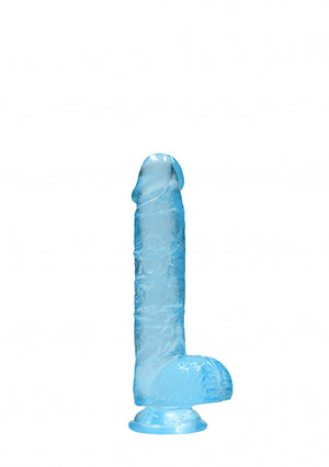 Shots Toys | REALROCK Crystal Clear 6"/15cm Realistic Dildo with Balls Blue