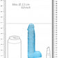 Shots Toys | REALROCK Crystal Clear 6"/15cm Realistic Dildo with Balls Blue