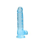 Shots Toys | REALROCK Crystal Clear 8" / 19cm Realistic Dildo with Balls - Blue