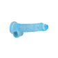 Shots Toys | REALROCK Crystal Clear 8" / 19cm Realistic Dildo with Balls - Blue