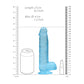 Shots Toys | REALROCK Crystal Clear 8" / 19cm Realistic Dildo with Balls - Blue