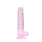 Shots Toys | REALROCK Crystal Clear 8" / 19cm Realistic Dildo with Balls - Pink