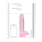 Shots Toys | REALROCK Crystal Clear 8" / 19cm Realistic Dildo with Balls - Pink