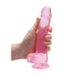 Shots Toys | REALROCK Crystal Clear 8" / 19cm Realistic Dildo with Balls - Pink