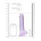 Shots Toys | REALROCK Crystal Clear 8" / 19cm Realistic Dildo with Balls - Purple