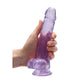 Shots Toys | REALROCK Crystal Clear 8" / 19cm Realistic Dildo with Balls - Purple