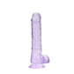 Shots Toys | REALROCK Crystal Clear 8" / 19cm Realistic Dildo with Balls - Purple