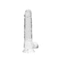 Shots Toys | REALROCK Crystal Clear 8" / 19cm Realistic Dildo with Balls - Transparent