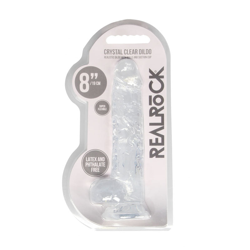 Shots Toys | REALROCK Crystal Clear 8" / 19cm Realistic Dildo with Balls - Transparent