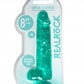 Shots Toys | REALROCK Crystal Clear 8" / 19cm Realistic Dildo with Balls - Turquoise