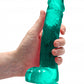 Shots Toys | REALROCK Crystal Clear 8" / 19cm Realistic Dildo with Balls - Turquoise