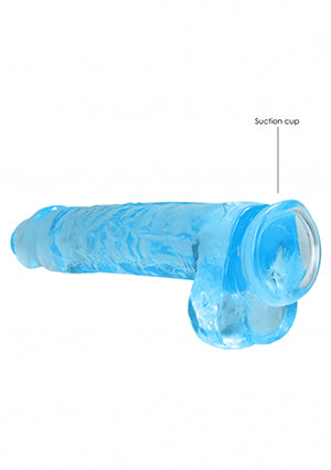 Shots Toys | REALROCK Crystal Clear 9" / 22cm Realistic Dildo with Balls - Blue