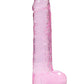 Shots Toys | REALROCK Crystal Clear 9" / 22cm Realistic Dildo with Balls - Pink