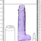Shots Toys | REALROCK Crystal Clear 9" / 22cm Realistic Dildo with Balls - Purple