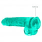 Shots Toys | REALROCK Crystal Clear 9" / 22cm Realistic Dildo with Balls - Turquoise