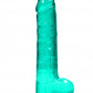 Shots Toys | REALROCK Crystal Clear 9" / 22cm Realistic Dildo with Balls - Turquoise