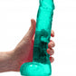 Shots Toys | REALROCK Crystal Clear 9" / 22cm Realistic Dildo with Balls - Turquoise