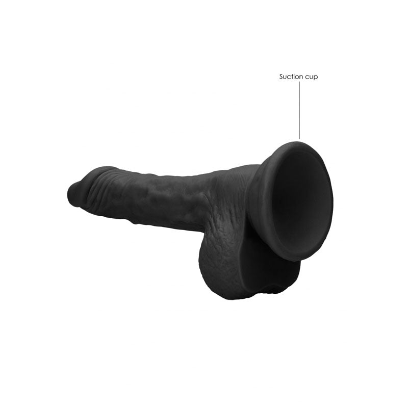 Shots Toys | REALROCK 7" Realistic Dong with Testicles - Black 17.8cm Dildo