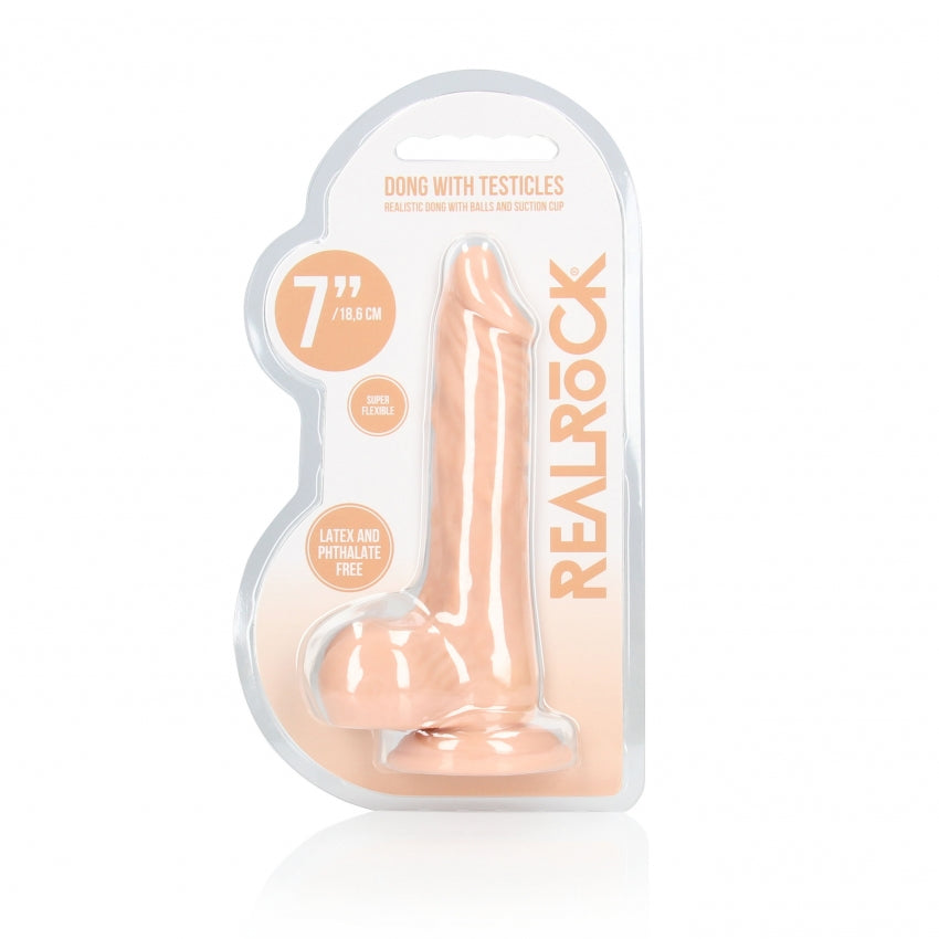 Shots Toys | REALROCK Realistic Dildo With Balls 7" / 17cm Flesh