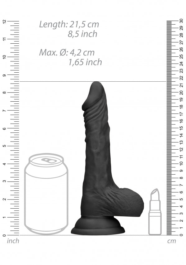 Shots Toys | REALROCK Realistic Dildo With Balls 8" / 20cm Black
