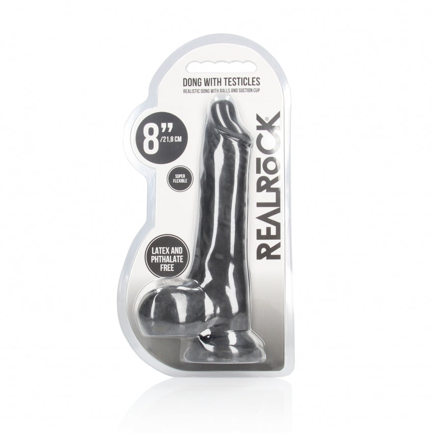 Shots Toys | REALROCK Realistic Dildo With Balls 8" / 20cm Black
