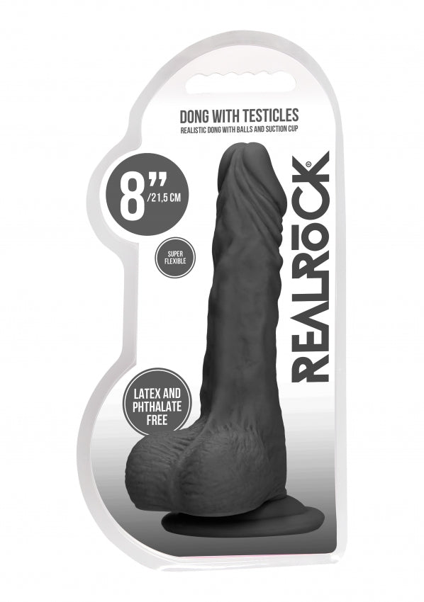 Shots Toys | REALROCK Realistic Dildo With Balls 8" / 20cm Black