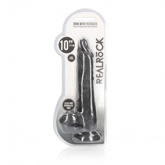Shots Toys | REALROCK Realistic Dildo With Balls 10" / 25cm Black