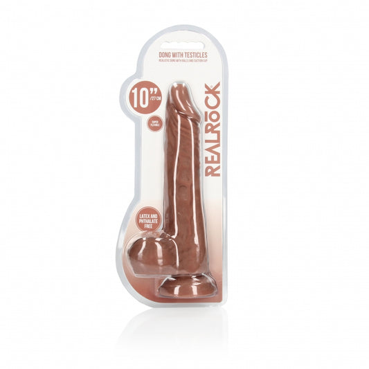 Shots Toys | REALROCK Realistic Dildo With Balls 10" / 25cm Tan
