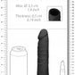 Shots Toys | REALROCK Penis Sleeve 7" - Black