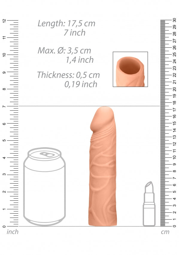 Shots Toys | REALROCK Penis Sleeve 7" - Flesh