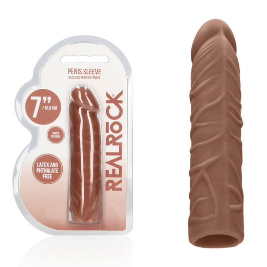 Shots Toys | REALROCK Realistic Penis Sleeve 7" - Tan