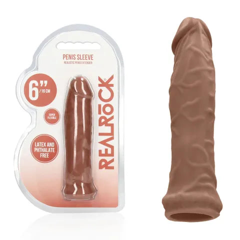 Shots Toys | REALROCK Realistic Penis Sleeve 6" - Tan
