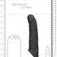 Shots Toys | REALROCK Penis Sleeve 8" - Black