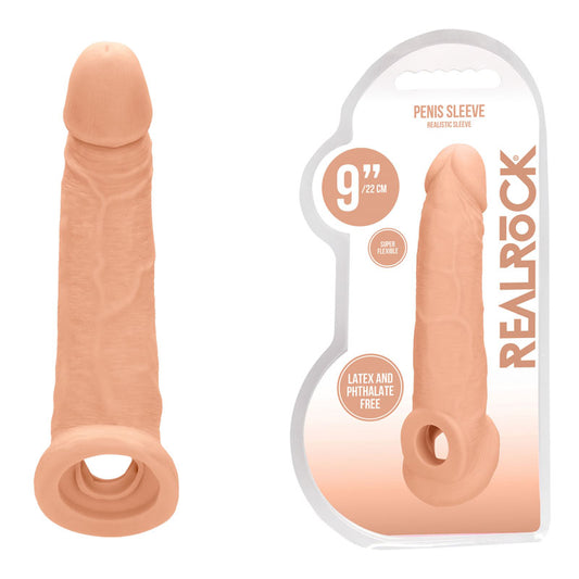 Shots Toys | REALROCK Realistic Penis Sleeve 9" - Flesh