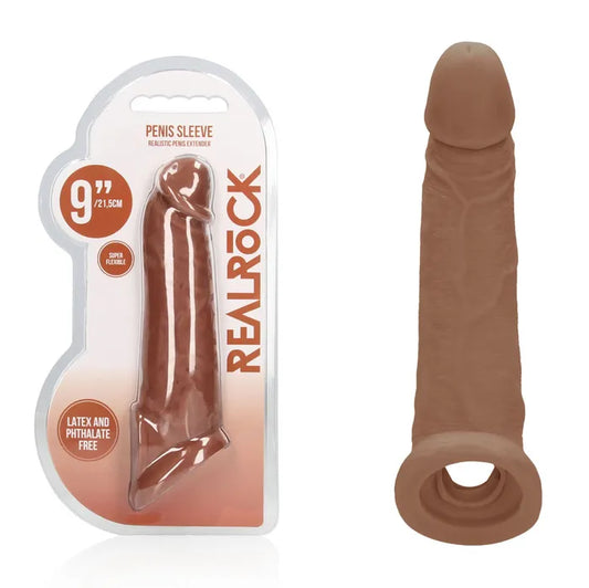 Shots Toys | REALROCK Realistic Penis Sleeve 9" - Tan