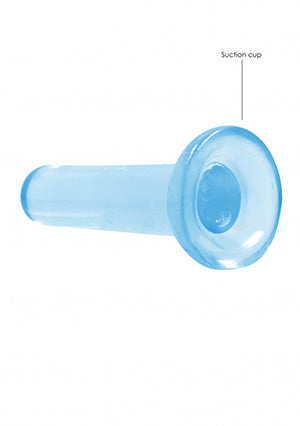 Shots Toys | REALROCK Crystal Clear 5" / 13.5cm Non Realistic Dildo with Suction Cup - Blue