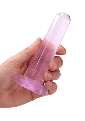 Shots Toys | REALROCK Crystal Clear 5" / 13.5cm Non Realistic Dildo with Suction Cup - Pink