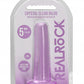 Shots Toys | REALROCK Crystal Clear 5" / 13.5cm Non Realistic Dildo with Suction Cup - Purple