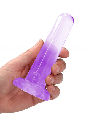 Shots Toys | REALROCK Crystal Clear 5" / 13.5cm Non Realistic Dildo with Suction Cup - Purple